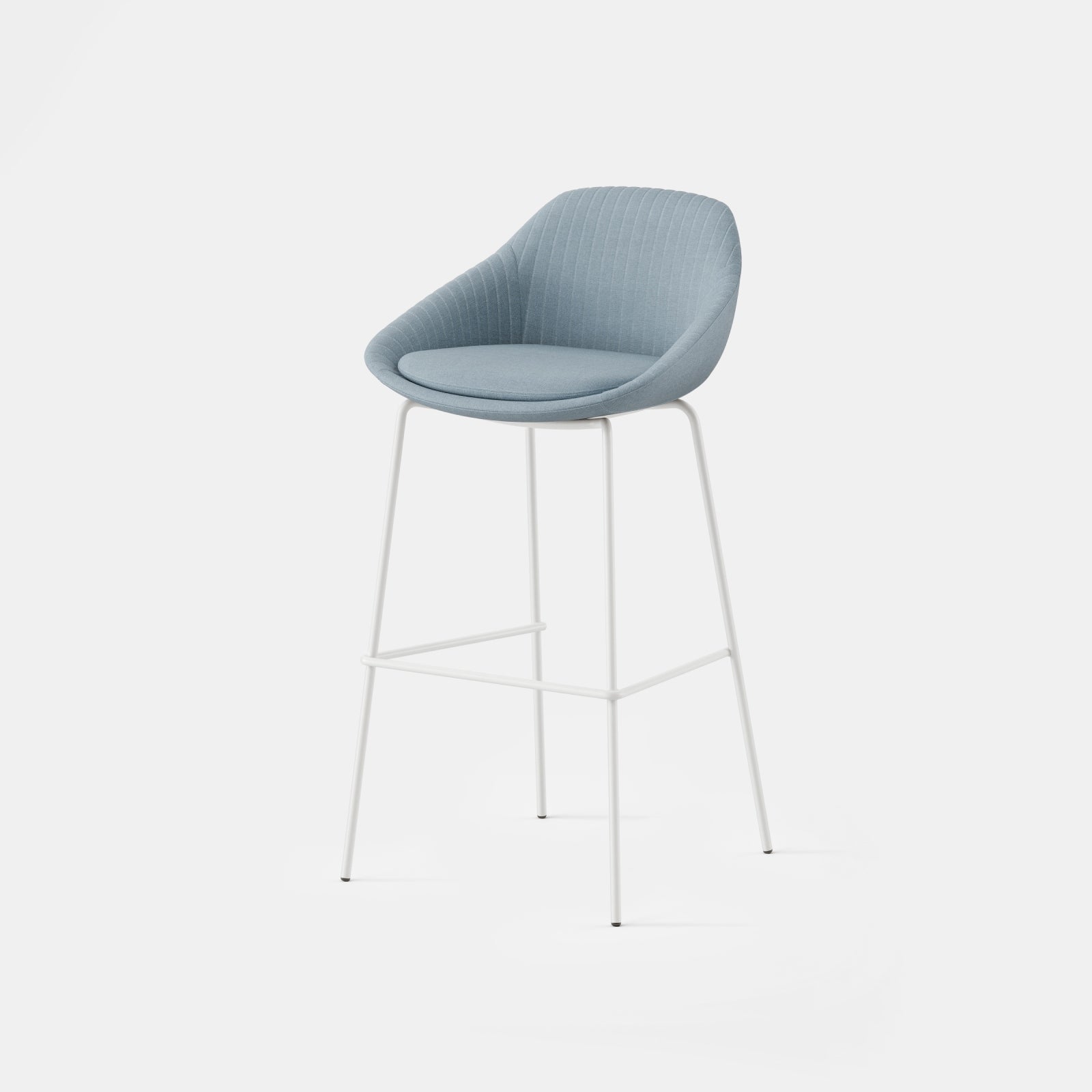 Seat Color:Smoke Blue Ribbed Fabric; Height:Bar Height