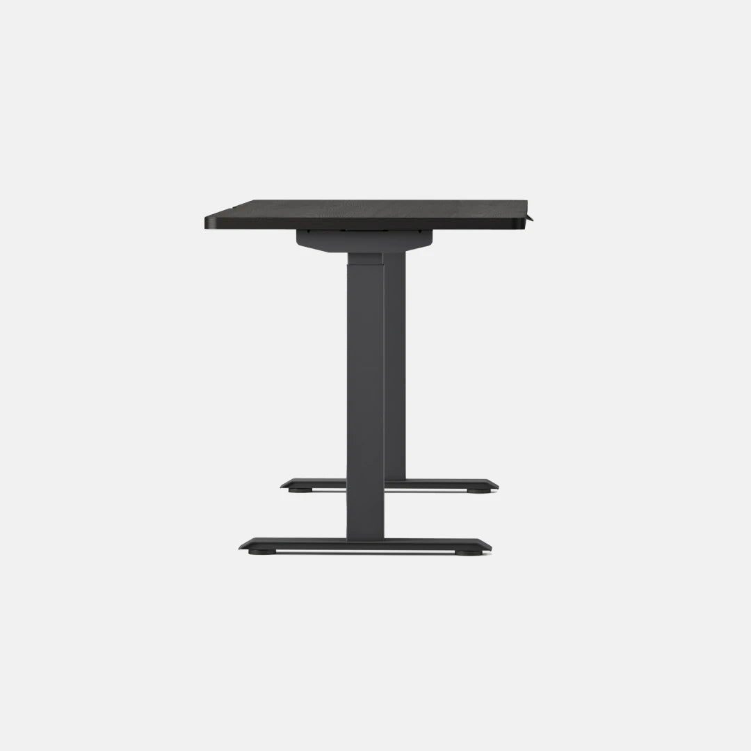 Top Color:Black Oak; Leg Color:Charcoal; Desk Size:58 inches x 27 inches;