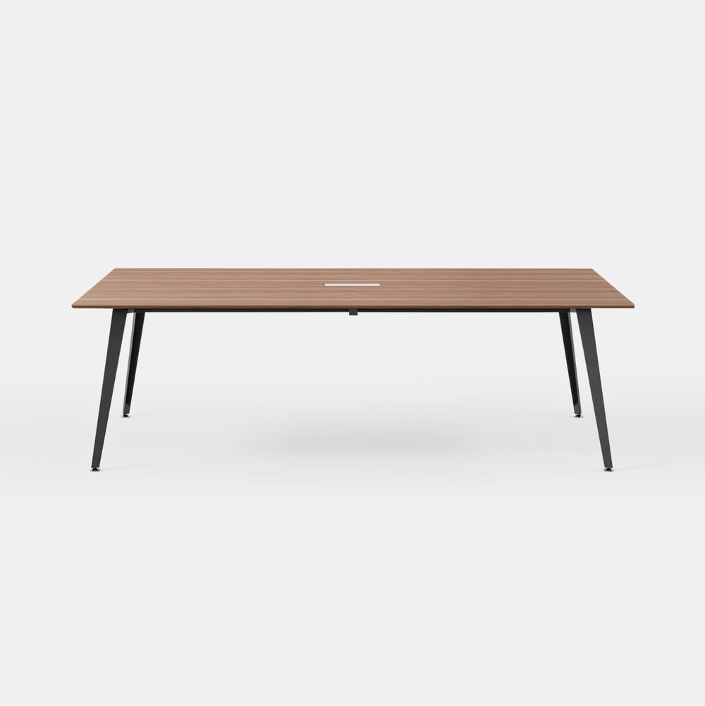 Desk Size:96 inches x 48 inches; Top Color:Walnut; Leg Color:Charcoal