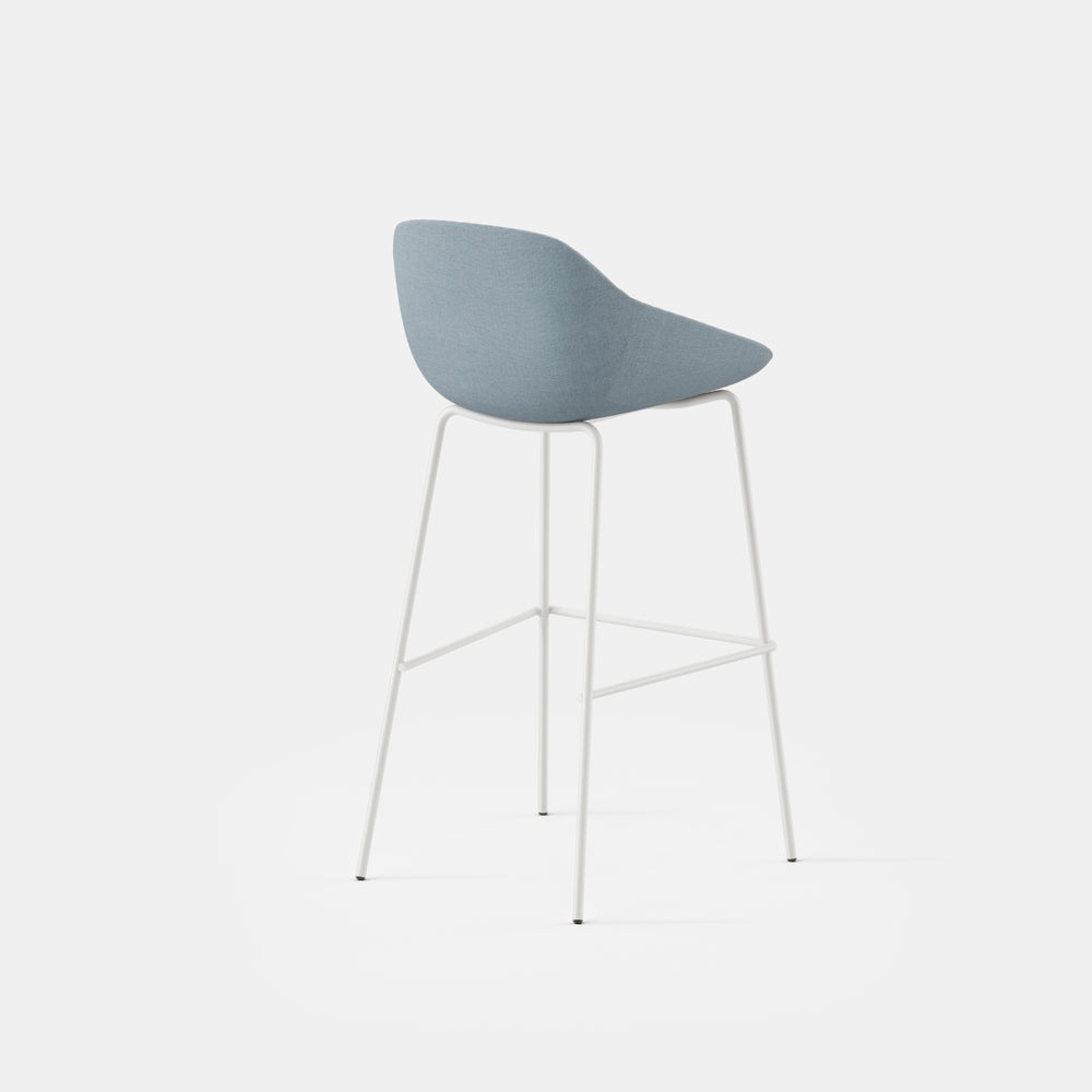 Seat Color:Smoke Blue Ribbed Fabric; Height:Bar Height