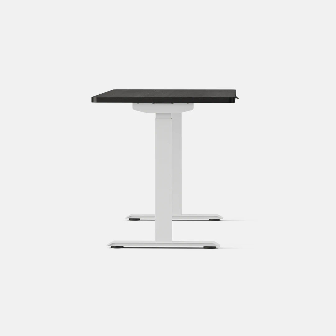 Top Color:Black Oak; Leg Color:White; Desk Size:58 inches x 27 inches;