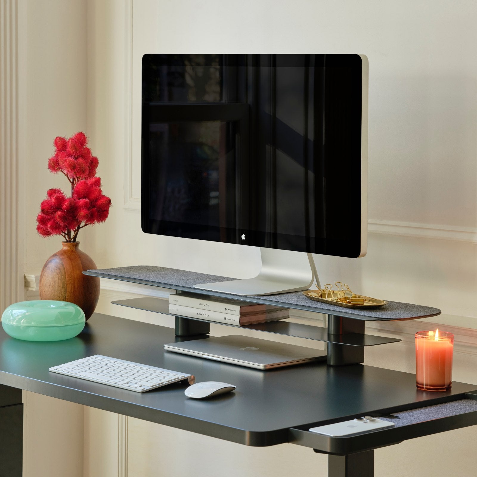 Color:Charcoal; Stand Size:Large;
