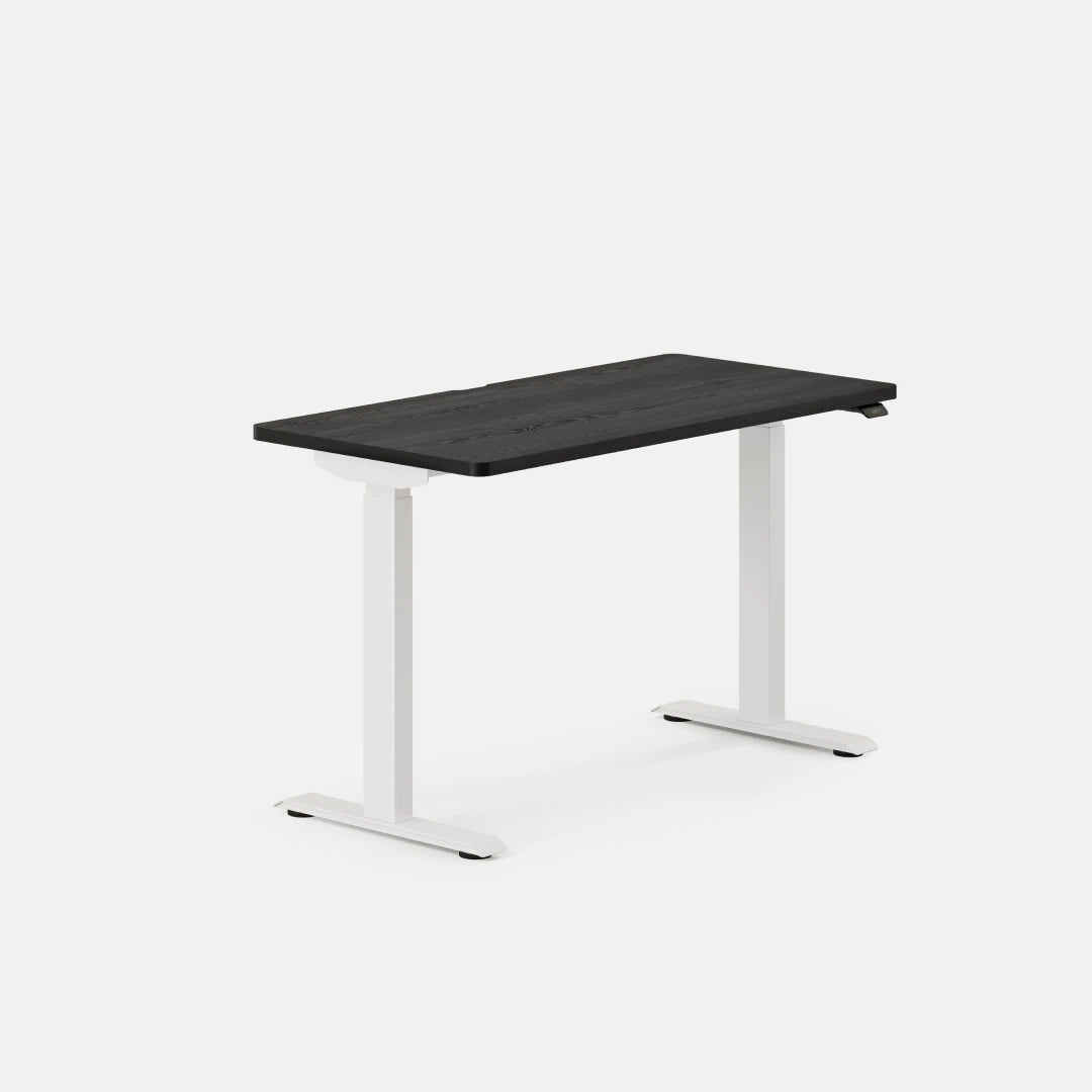 Top Color:Black Oak; Leg Color:White; Desk Size:48 inches x 24 inches;