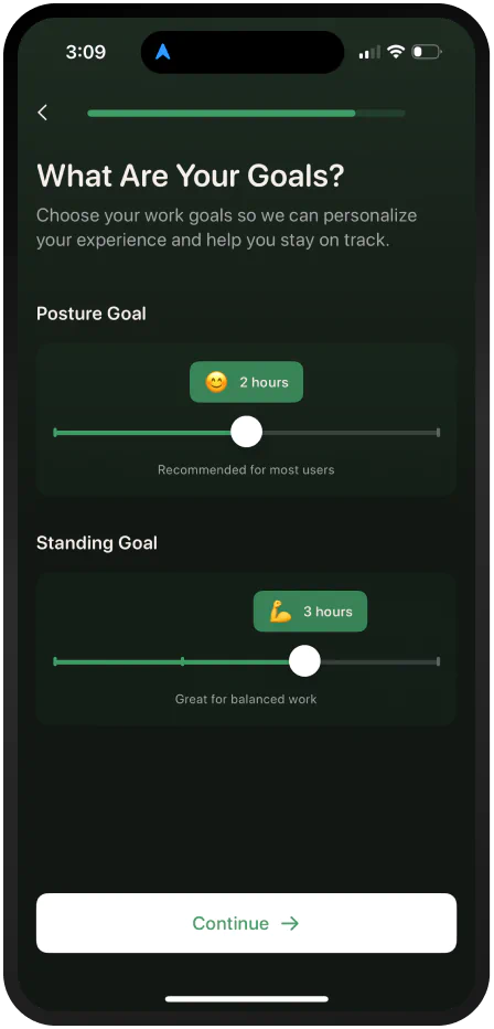 Branch Ergonomics - Custom goals and reminders