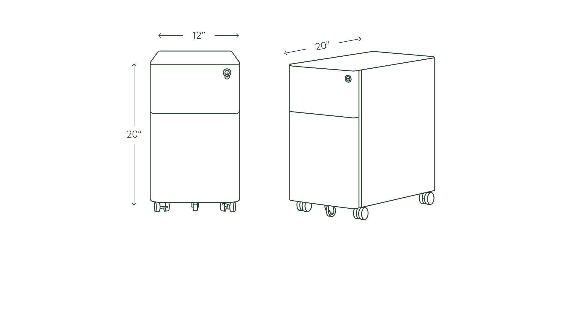 Small Filing Cabinet | Compact Filing Cabinet | Branch
