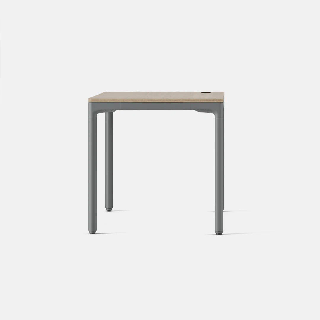 Top Color:Bleached Oak; Leg Color:Carbon; Desk Size:48 inches x 27 inches;