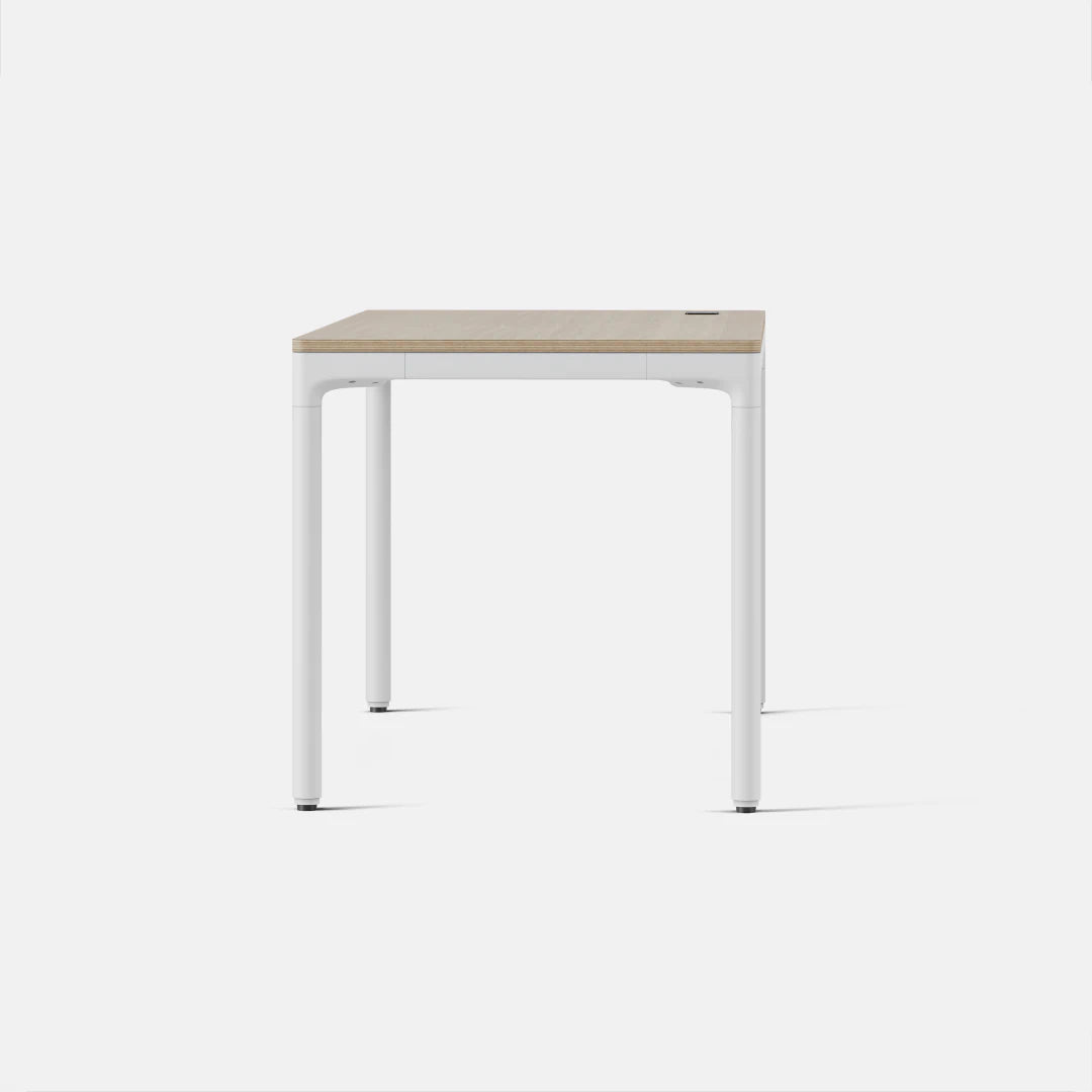 Top Color:Bleached Oak; Leg Color:White; Desk Size:59 inches x 27 inches;