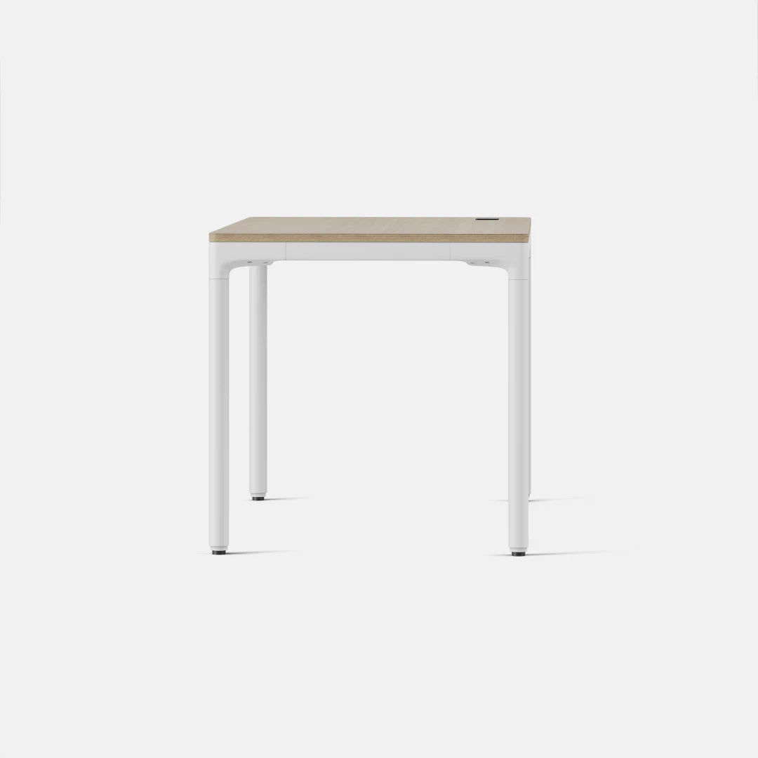 Top Color:Bleached Oak; Leg Color:White; Desk Size:48 inches x 27 inches;