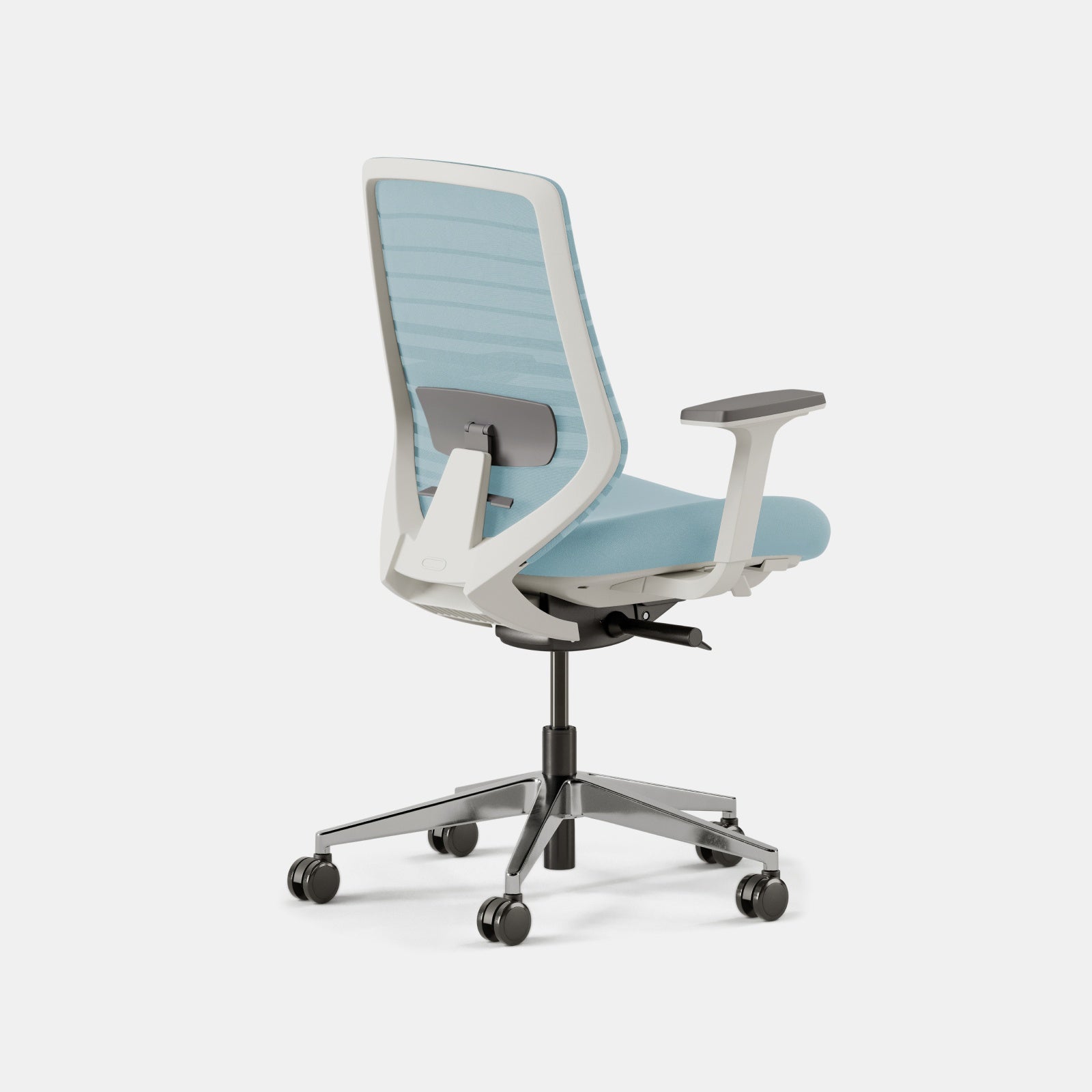 Seat Color:Light Blue; Frame Color:White; Size:Standard