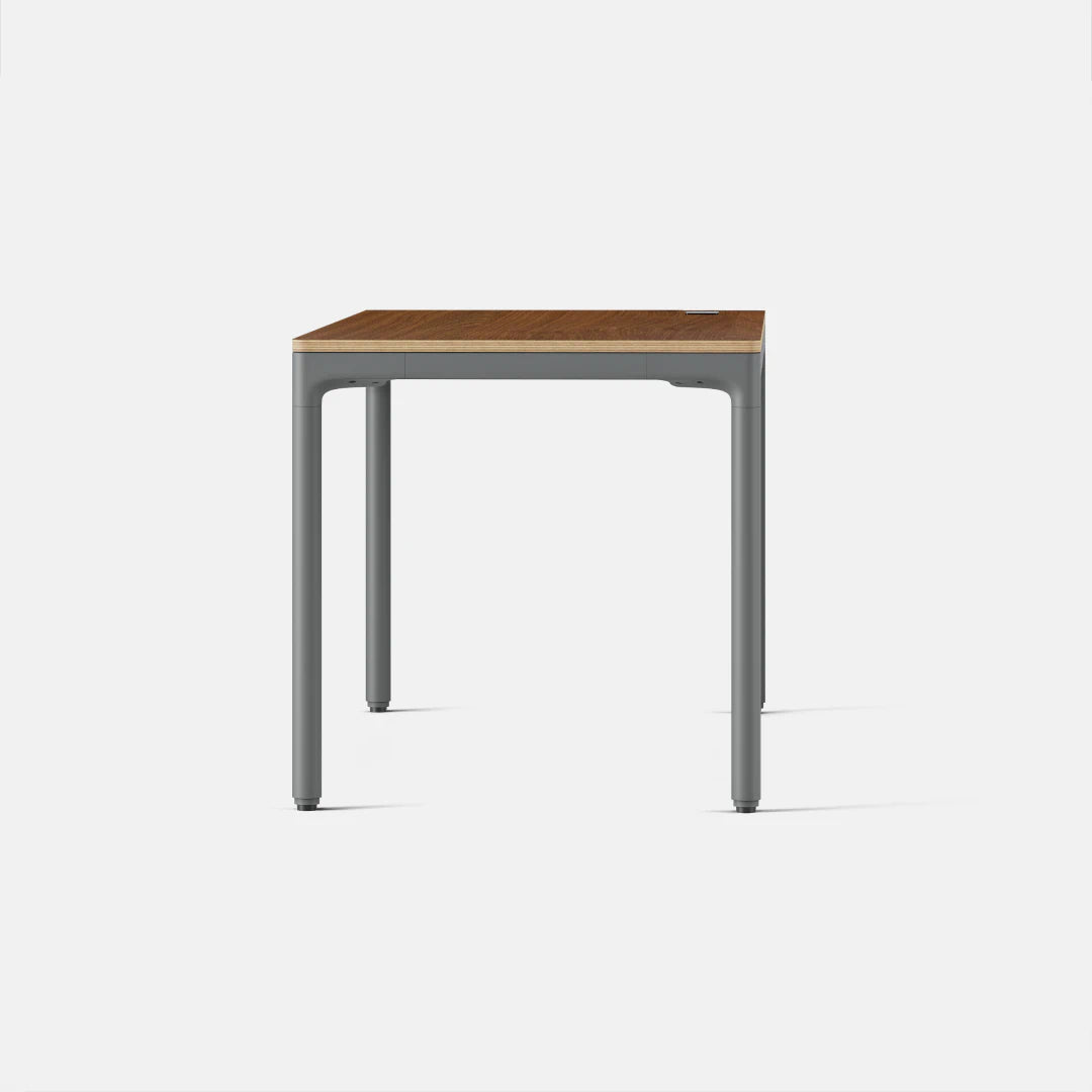 Top Color:Cognac Oak; Leg Color:Carbon; Desk Size:59 inches x 27 inches;