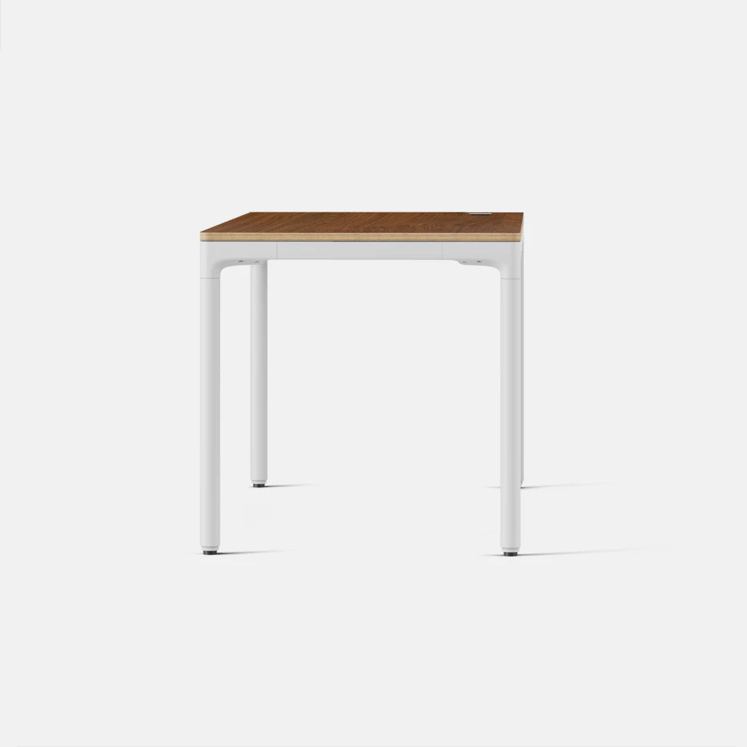 Top Color:Cognac Oak; Leg Color:White; Desk Size:59 inches x 27 inches;