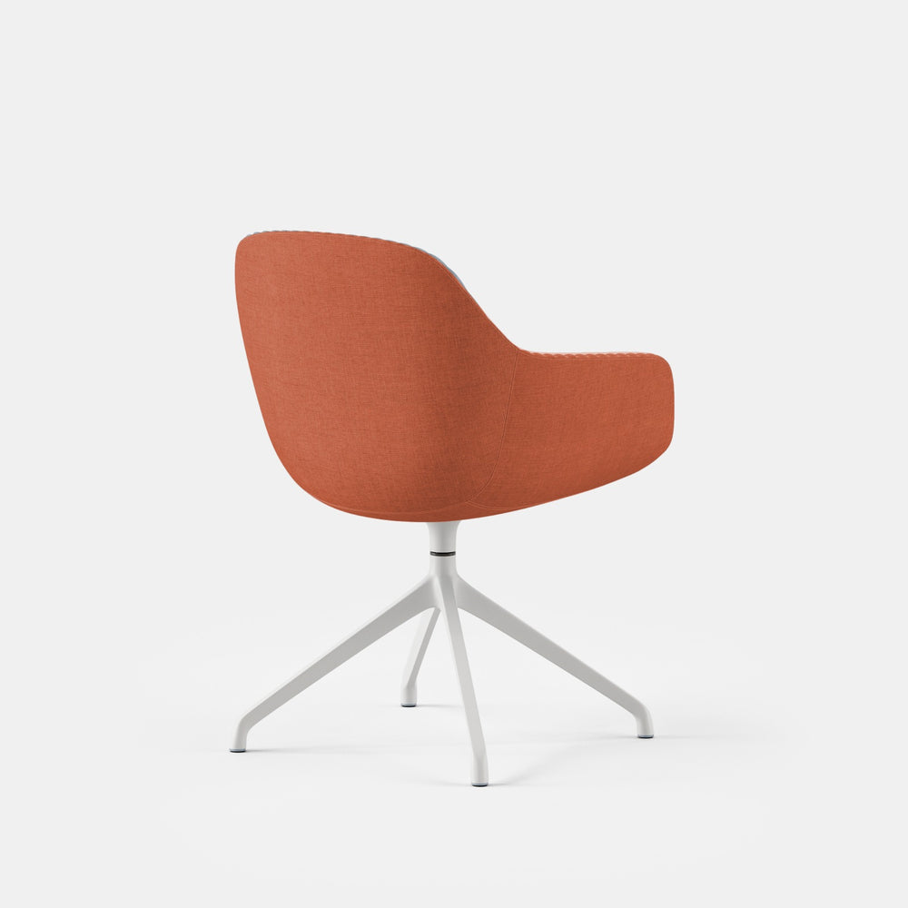 Seat Color:Burnt Orange Ribbed Fabric;