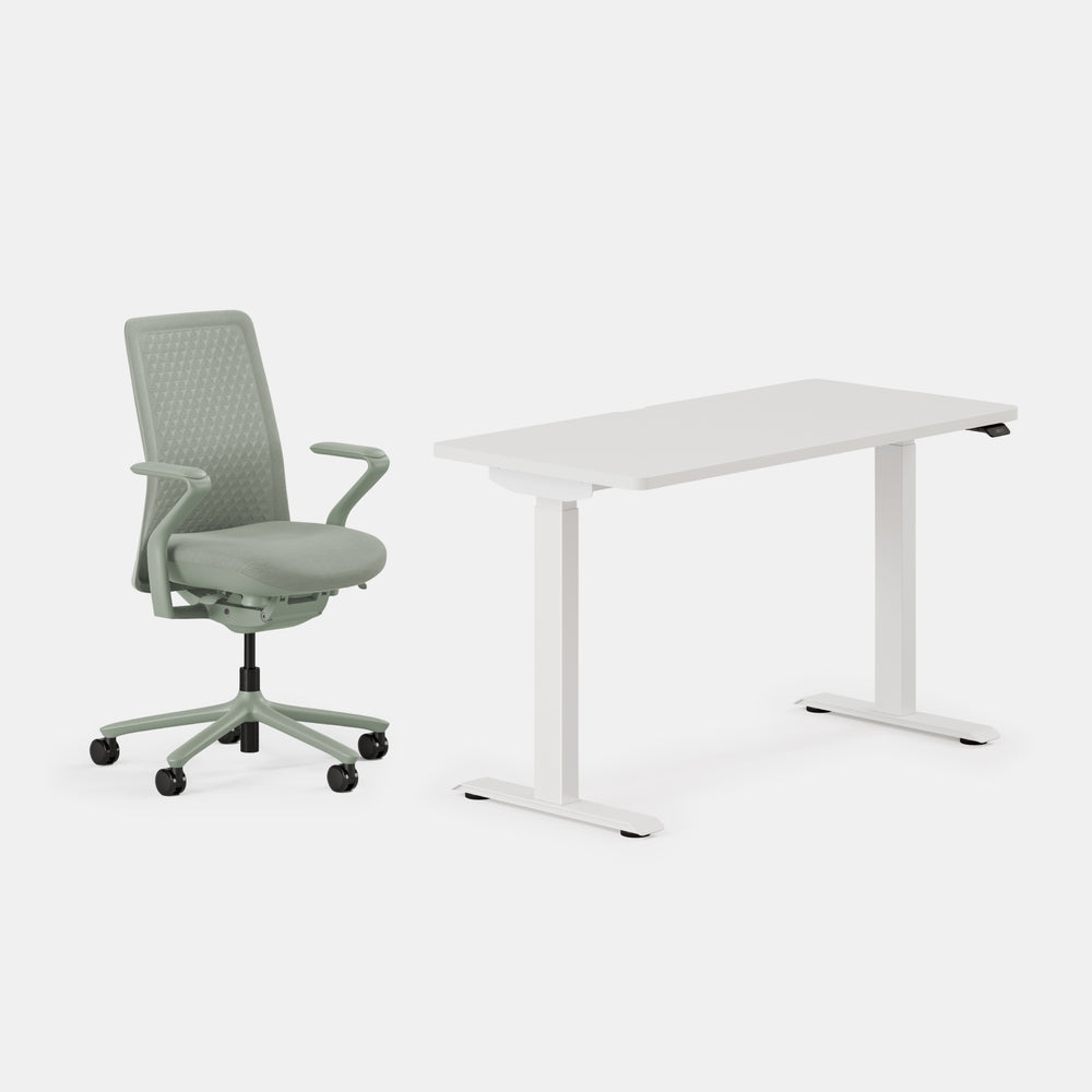 Desk Color: White/White; Chair Color: Mint