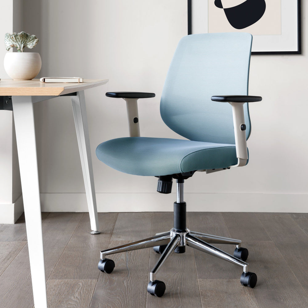 Seat Color:Sky Blue; Frame Color:White; Size:StandardSeat Color:Sky Blue; Frame Color:White; Size:Standard