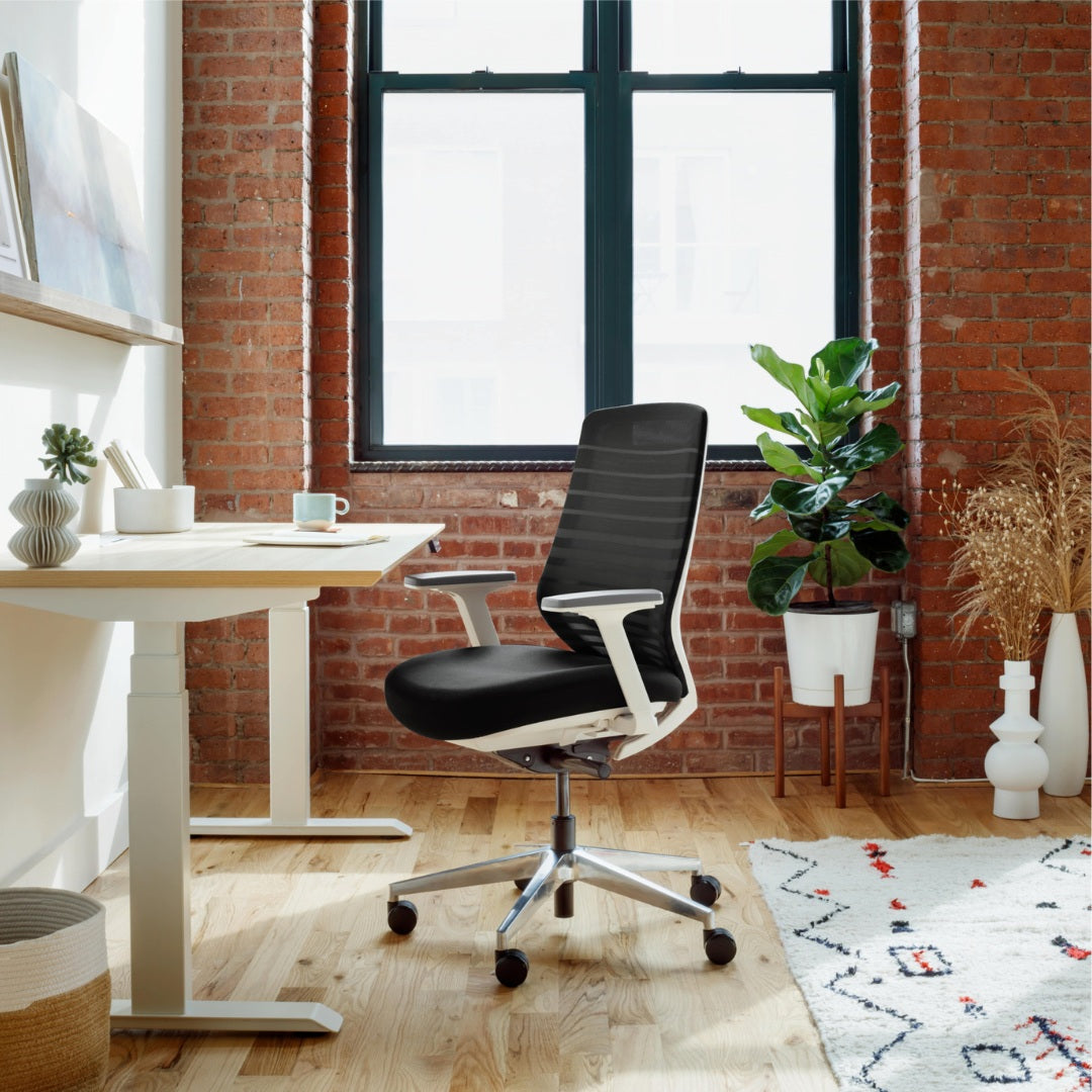 Seat Color:Black; Frame Color:White; Size:Standard