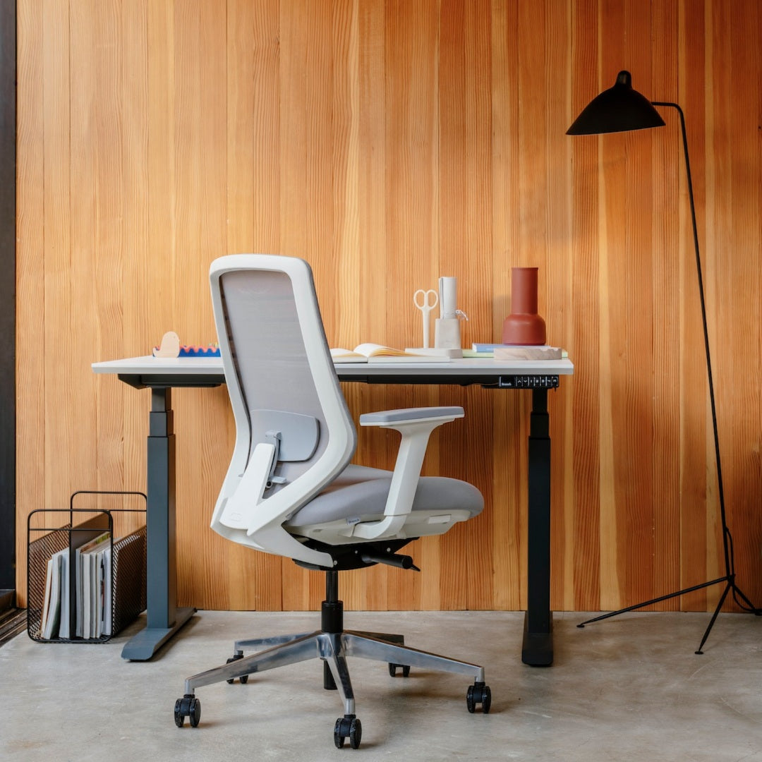 Seat Color:Pebble; Frame Color:White; Size:Standard